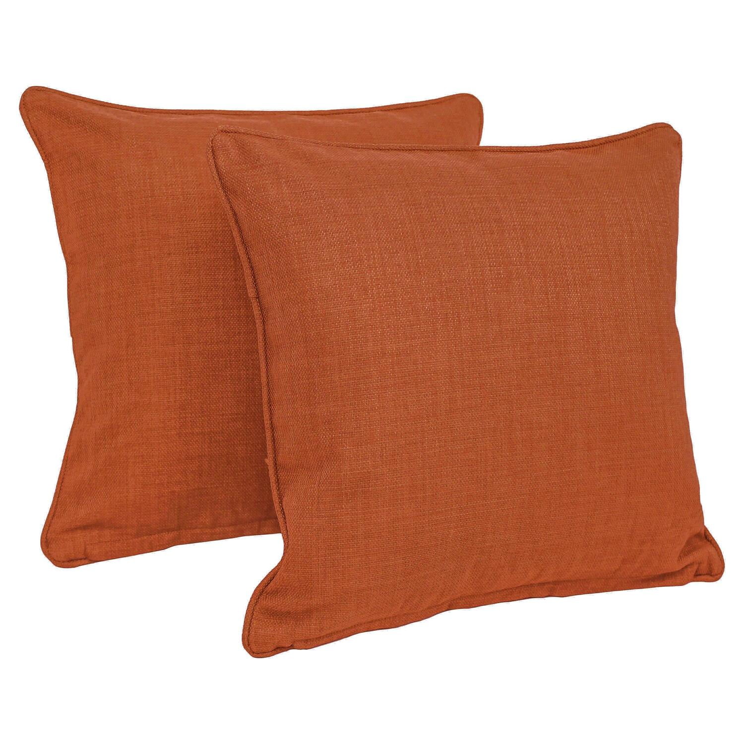 18inch Outdoor Spun Polyester Square Throw Pillows (Set of 2)Color