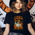 thumbnail image 3 of Halloween Trick or Treat Ghost Pumpkin Witch Hat Graphic T-Shirt, CarolinaBlue, Size 3XL, 3 of 6