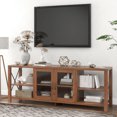 thumbnail image 2 of Ucloveria Morden Farmhouse TV Stand Entertainment Center for 75 inch TV, Brown, 2 of 9