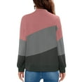 thumbnail image 5 of cfhntfmh Womens Zip up Sweatshirts Jackets Long Sleeve Casual Loose Outwear with Pockets Color Block Fall Fashion Outfits, 5 of 5