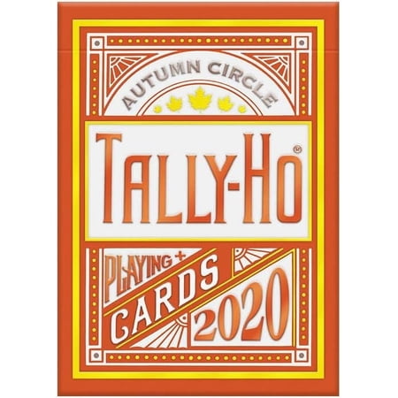 Tally-Ho Autumn Circle Back Playing Cards, Orange