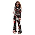thumbnail image 4 of WhouRiu Girls Christmas Graphic Outfit Sets Fall Winter Long Sleeve Zip Up Jacket Flared Pants Clothes Set 4-14 Years, 4 of 6