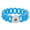 Blue, variant on Snap Jewelry Silicone Stretch Bracelet in Blue with Single Snap Holder, 6.25 Inch Length