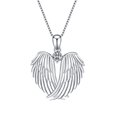 thumbnail image 1 of RnemiTe-amo Joyería en liquidación! Collares para mujer Collar de alas de ángel Colgante de alas de ángel de la guarda de plata 925 Collar con piedra natal para mujer Regalos de joyería,Silver, 1 of 5