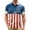 Light Blue, variant on Men’s USA 250th Anniversary Flag Print Short Sleeve Button Down Shirt, Regular Fit Patriotic Summer Casual Beach Pocket Shirt Light Blue XXL