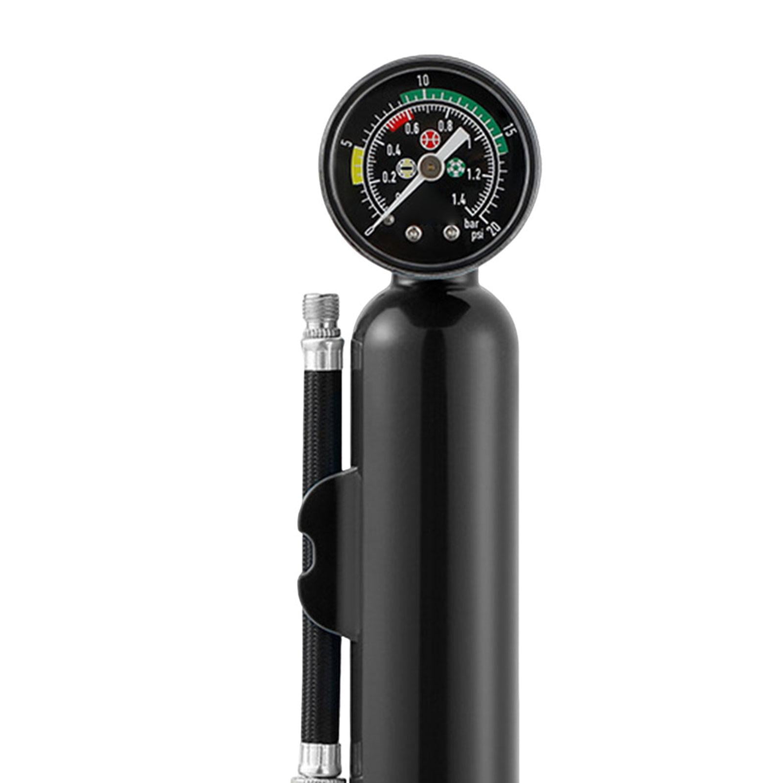 Pompe à Vélo Haute Pression En Aluminium - 28 Cm étendu, 45 Cm Rangé - Gonflage Rapide, Manomètre, Légère Et Portable