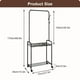 thumbnail image 2 of Perchero de Ropa con Ruedas y 24 Ganchos para Pantalones, Rack de Ropa Multifuncional de Metal con Ruedas Giratorias 360°, Ideal para Dormitorio y Lavandería, 2 of 7