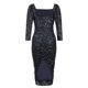thumbnail image 4 of Vestidos Para Mujer Vestidos de Otoño Midi Hombros Descubiertos Lentejuelas Vestido de Manga Farol Delgado Odeerbi  ODB182697, 4 of 6