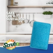 SCRUBIT Cleaning Pads Dual Sided Scouring Pad and Dish Sponge for Utensils and Cookware, 12 Pack