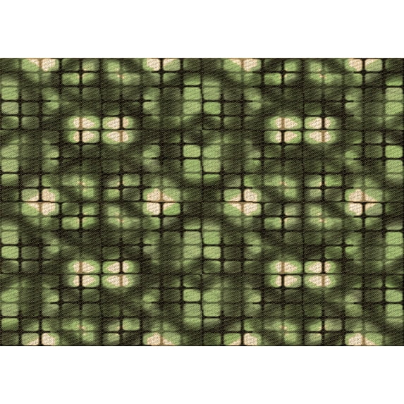 Ahgly Company Machine Washable Indoor Rectangle Transitional Olive Drab Green Area Rugs, 2' x 5'