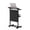 Black, variant on Haooyeah Rolling Podium Stand, Height Adjustable Mobile Desk with Storage Shelf, Cup Holder & Microphone Hole, Lightweight for Office & Classroom