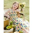 thumbnail image 6 of Disney Girls Dresses Stitch Hawaiian Flower Floral Sundress Spaghetti Strap Birthday Summer Dress Toddlers Kids 4-5T, 6 of 11
