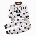 thumbnail image 5 of NOLDARES Toddler Boys Clothes Outfits 2 Piece Long Sleeve Print Pattern Crewneck Pullover Top Jogger Pants Cozy Winter Set Size:6-7 Y,White, 5 of 6