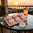 thumbnail image 4 of Daisy Shaped Ice Cube Tray with Lid for and Drinks, Flexible Silicone for Easy Release, Stackable Storage Ice Mold for Bourbon, 4 of 6