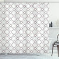 thumbnail image 1 of Geometric Shower Curtain, Connected Composition of Stars and Geometric Lines on a Plain Background, Fabric Bathroom Set with Hooks, 69W X 75L Inches Long, Dried Rose White, by Ambesonne, 1 of 3
