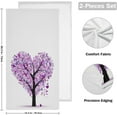 thumbnail image 2 of Dreamtimes Spring Purple Love Tree Hand Towels 2 PCS, Valentine Kitchen Towel Ultra Soft and Highly Absorbent,Decorative Fingertip Face Towel for Bathroom Hotel, 28.3"x14.4", 2 of 6
