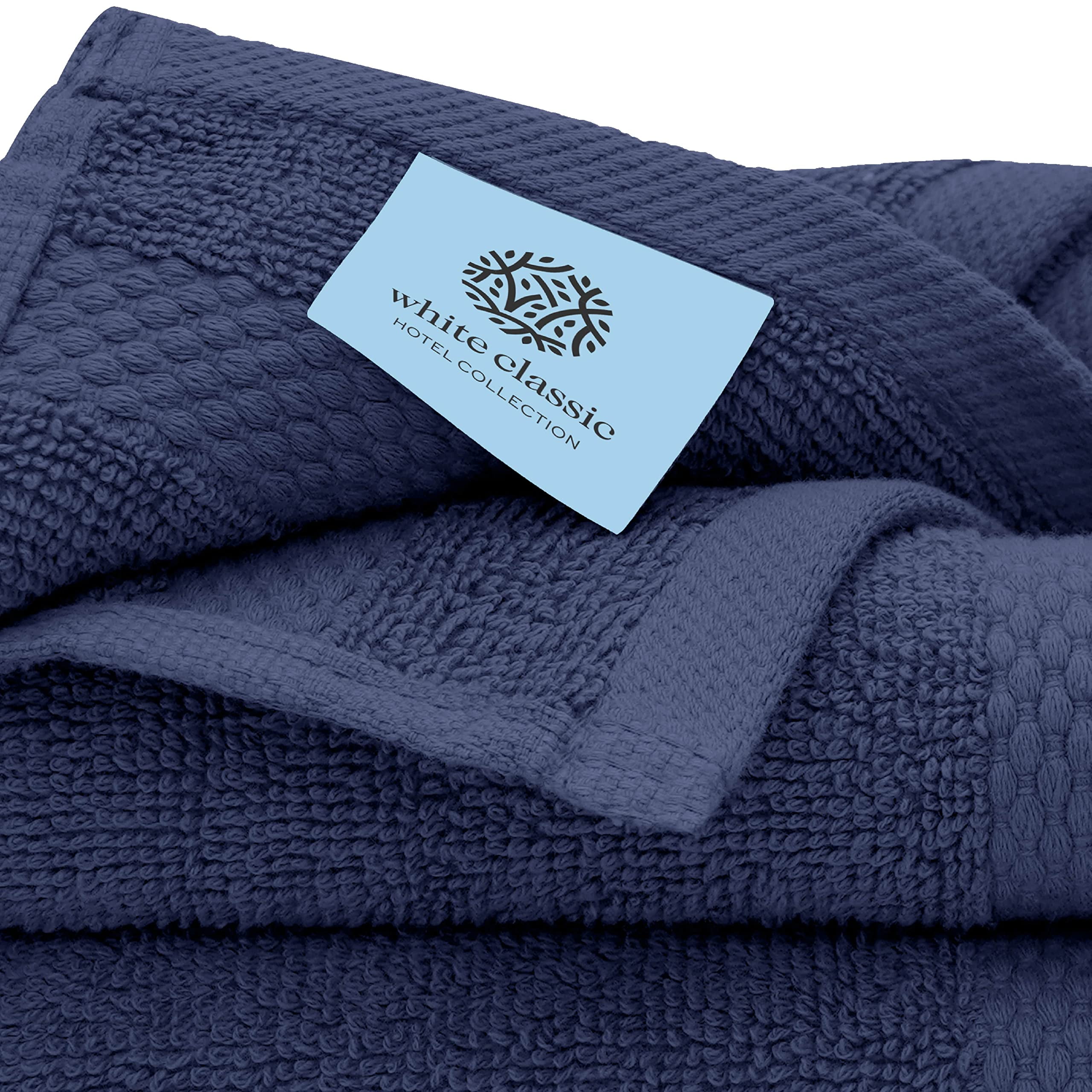 Blue Waffle Weave Bath Towels Set (2 Sizes, 4 Pieces) – Farmlyn Creek