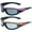 Pink and Orange, variant on 3 Pairs of Global Vision Eyewear Marilyn 11 Women's Black Sunglasses Red Orange + Pink Stripe Frames Flash Mirror Lenses