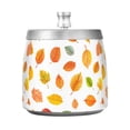 thumbnail image 7 of Yayeee Ashtray with Lid for Cigarette Smokeless Stainless Steel Home Ash Holder, Yellow Leaves, 7 of 7