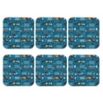 thumbnail image 2 of Bingfone Vintage Construction Trucks Leather Drinks Coasters With Set Of 6,Suitable For Home Kitchen,Coffee Cup Coasters Home Gift, 2 of 9