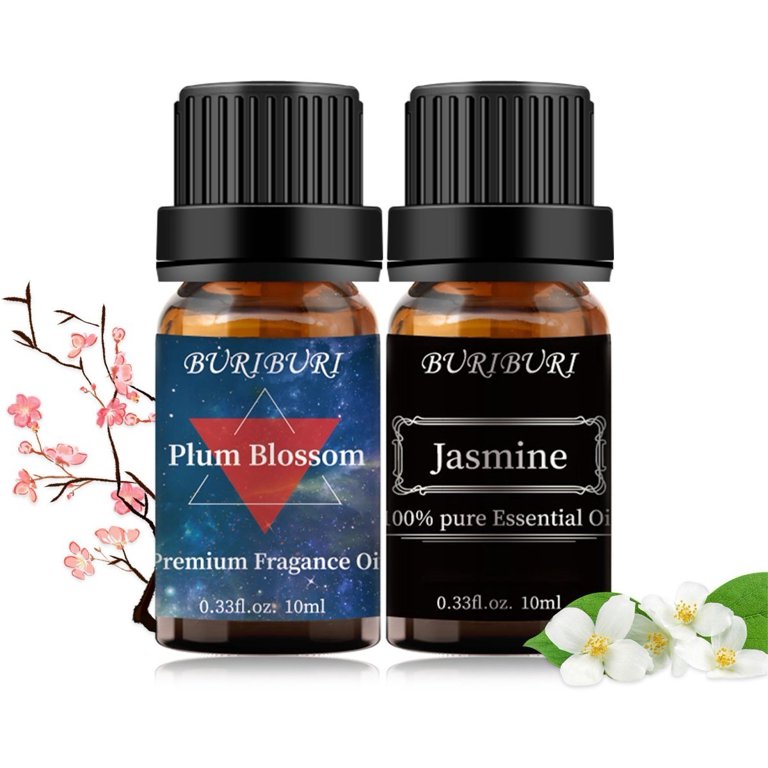 BuriBuri Plum Blossom Jasmine Essential Oil Set 100% Pure Organic