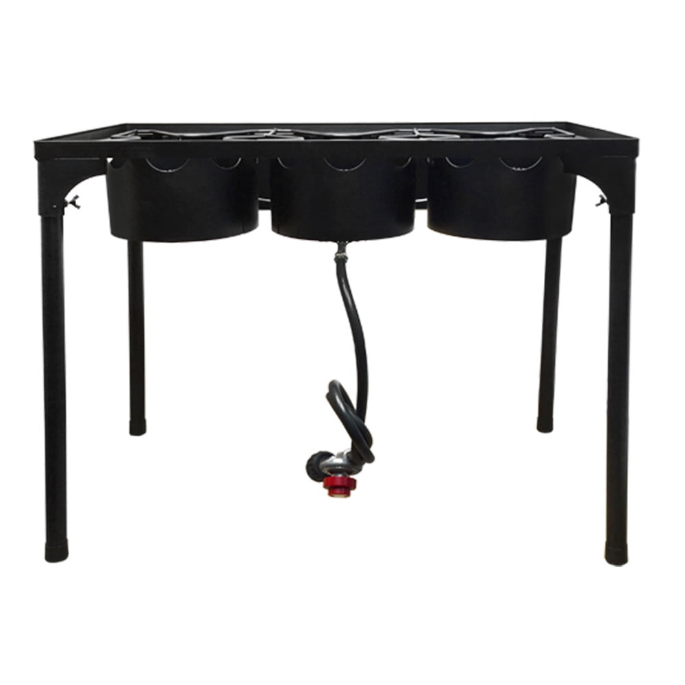 High Pressure 3-Burner Outdoor Camp Stove with Stand And Gas Hose