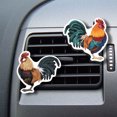 thumbnail image 1 of WIRESTER Set of 2pcs Car Air Freshener Fragrance Vent Clip Decoration with Lemon Scented Pad - Dutch Bantam Chickens, 1 of 7