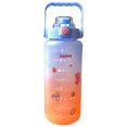 thumbnail image 3 of Botella de agua de gran capacidad de 2000 ml Vaso de plástico esmerilado a prueba de fugas (azul) Likrtyny Para estrenar, 3 of 6