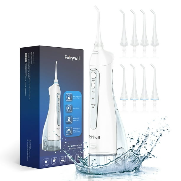 Fairywill Cordless Water Flosser Dental Oral Irrigator Teeth Cleaner