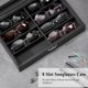 thumbnail image 5 of Organizador de Anteojos de Sol BEWISHOME Estuche para 8 Pares para Hombre Negro, 5 of 9