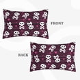 thumbnail image 2 of Picia skull with hearts Pattern Plush Pillow Case – Soft and Cozy Cushion Cover, Hypoallergenic Throw Pillow Case for Home Decor-16"x24", 2 of 6