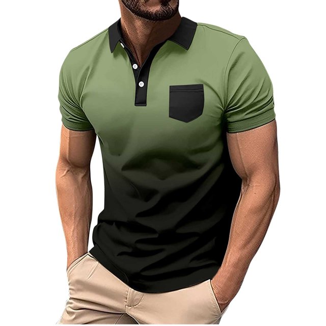 ameIAEA Men's Summer Short Sleeve Casual 3 Button T-Shirts Basic Golf Work Tees Tops with Pocket