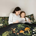 thumbnail image 5 of Manfei Jungle Leaf Botanical Full Size Comforter Sets for Teens, Rustic Groovy Floral Bedding Comforter Set, Kawaii Butterfly Reversible Bedding Sets, Super Cozy Room Decor, 3-Piece, 5 of 8