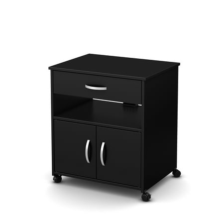 South Shore Axess Printer Cart in Pure Black