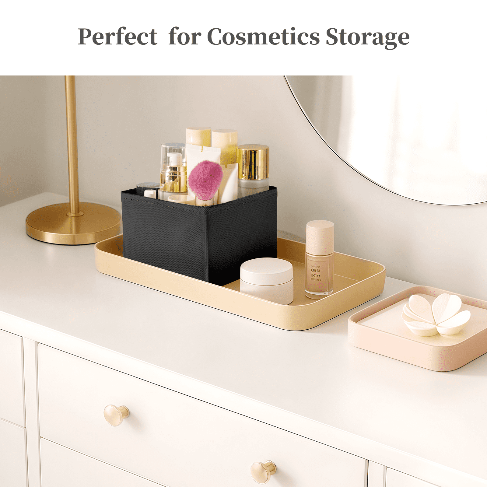 Criusia Drawer Organizer Clothes, Foldable Closet Organization and Storage for Nursery, Bedroom, Black