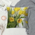 thumbnail image 2 of Orinice  Yellow Tulips Flowers Pillowcases Nature Floral Print Pillow Case Decorative Throw Pillow Cover for Home Sofa Office 20x20in, 2 of 5