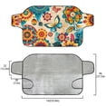 thumbnail image 5 of Xoenoiee Boho Mandala Butterfly Print Car Windshield Cover for Ice and Snow, Heavy Duty Truck Windshield Snow Cover, Front Window Frost Hail Protector for Most Car, Truck, SUV, Van, 5 of 7