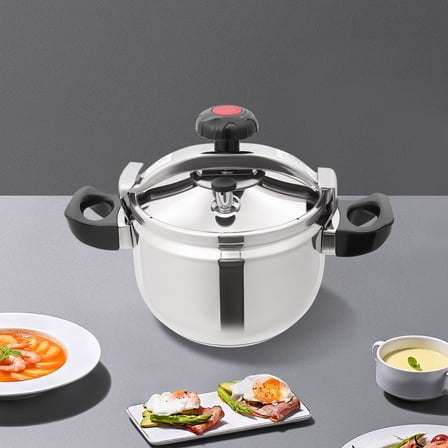 Silver 201 Stainless Steel 24x28cm Pressure Cooker 7 Liter Large-Capacity Explosion-Proof Pressure Cooker Household Fast Cooker