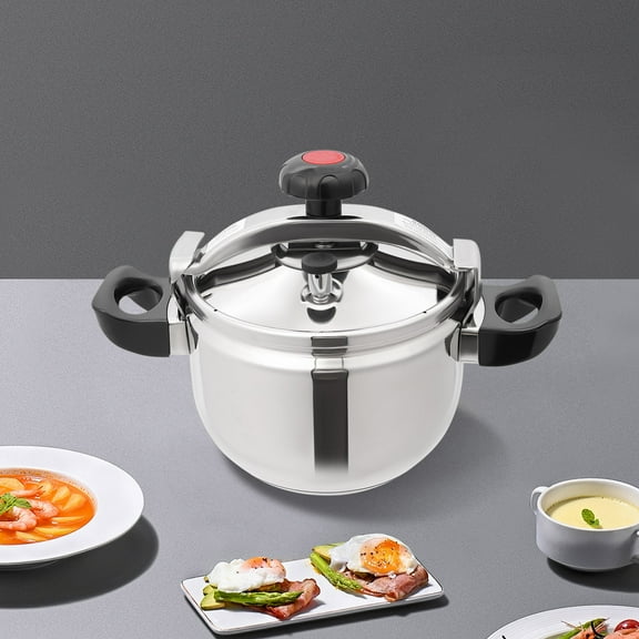 Silver 201 Stainless Steel 24x28cm Pressure Cooker 7 Liter Large-Capacity Explosion-Proof Pressure Cooker Household Fast Cooker