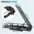 thumbnail image 2 of 500 LBS Folding Trailer Hitch Cargo Carrier, Heavy Duty Alloy Steel Trailer Hitch Cargo Carrier Mobility Scooter Ramp, 50"× 28.3" × 5.1" Fit 2" Receiver for SUV Car Truck, 2 of 8