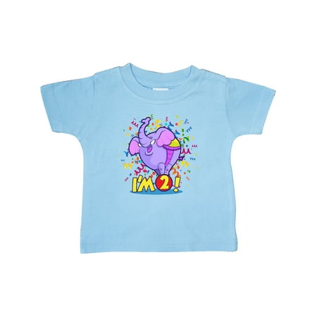 

Inktastic I m Two Elephant Gift Baby Boy or Baby Girl T-Shirt