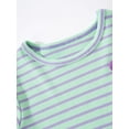 thumbnail image 5 of BOOMNY Girls 2 Peice Outfit Set Summer Clothes Set for Girls Short Sleeve Striped Tops Shorts Cozy Kids Dailywear, 5 of 9