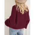 thumbnail image 5 of Suéter PRETTYGARDEN Oversized para Mujer Burdeos XL, 5 of 5