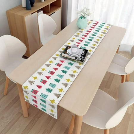 

Autmor Christmas Table Runner Red and Black Buffalo Plaid Table Runners with Red Truck and Swedish Gnomes Reversible Buffalo Check Table Runner for Christmas Holiday Table Decorations