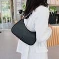 thumbnail image 3 of Vintage mujer Casual PU cuero Color puro cadena monedero axila bolsos de hombro, 3 of 7