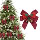 thumbnail image 1 of Ireezec Christmas Bow Tie Ornament with Glitter Accent for Holiday Tree Wreath Garland Decoration Festive Party Home Decor Gift Topper, 1 of 6