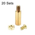 thumbnail image 3 of Unique Bargains Laiton Hexagonal Mâle-Femelle Vis Écrou Kit 20 Ensembles 16mm + 6mm, 3 of 6
