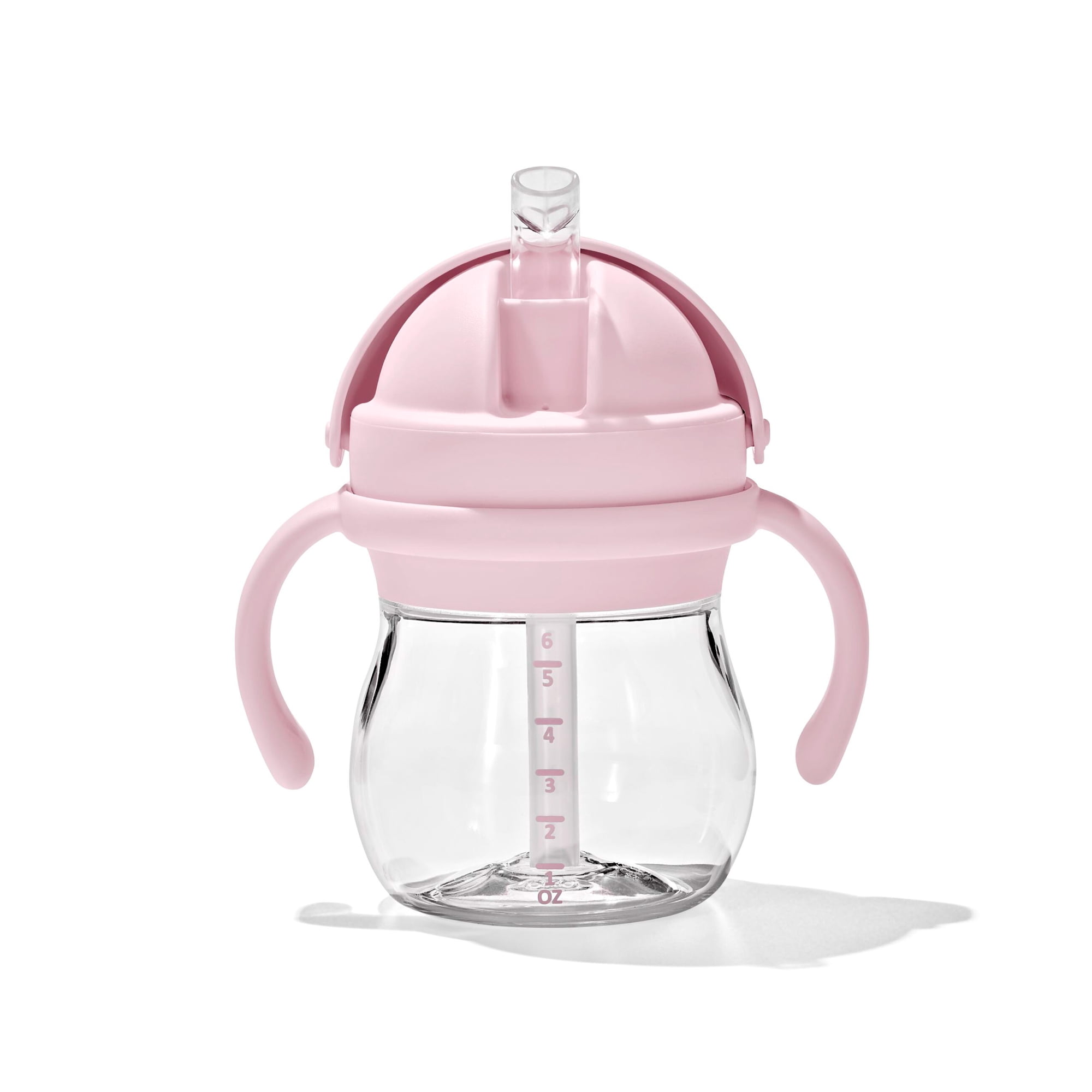 OXO Tot Transitions 6 oz Straw Cup with Removable Handles, Blossom