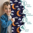 thumbnail image 3 of Blackout Kids Curtains,Dark Blue Moon Cloud Star Pattern Childrens Insulated Curtains Set Of 2,Bedroom Essentials,Toddler Room Decor 42x63in(106x160cm), 3 of 5