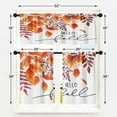 thumbnail image 4 of Fall Kitchen Curtains Orange Leaves Window Curtains Valance and Tier Set 36 Inch, Autumn Maple Leaf Rod Pocket Short Tier Curtain for Room, Watercolor Small Cafe Kitchen Decor, 4 of 6